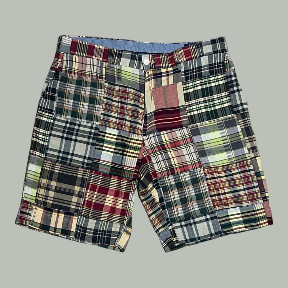 Polo Ralph Lauren Classic Fit Patchwork Madras Shorts Size 34